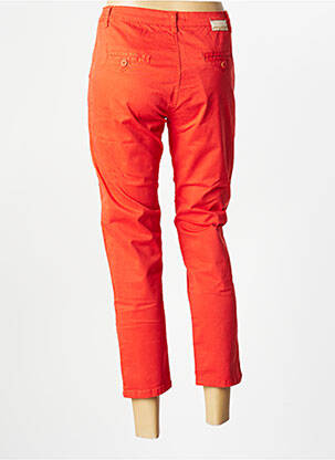 Pantalon 7/8 țesătură poplin mărime normală portocalie PAKO LITTO femeie
