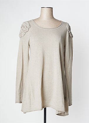 Pulover tunică gri LAUREN VIDAL femeie