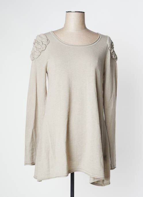 Pulover tunică gri LAUREN VIDAL femeie