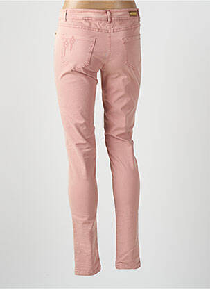 Pantalon slim țesătură poplin mărime normală roz BEST MOUNTAIN femeie