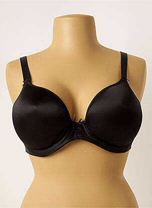 Sutien efect material satinat top sutien push-up negru ELOMI femeie