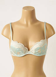 Sutien efect material satinat top sutien modelat albastru MALIZIA femeie