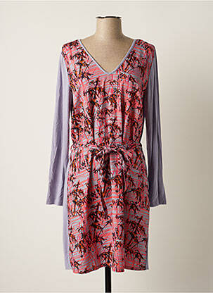 Rochie midi imprimeu fantezie mâneci lungi violet LA FIANCEE DU MEKONG femeie