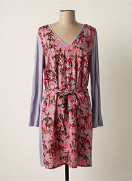 Rochie midi imprimeu fantezie mâneci lungi violet LA FIANCEE DU MEKONG femeie