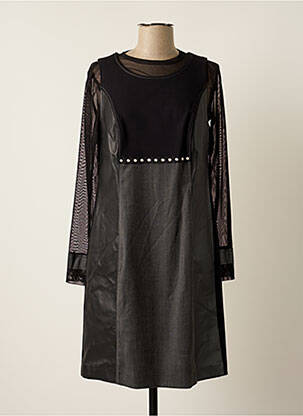 Rochie midi mâneci lungi mâneci lungi negru K'TENDANCES femeie