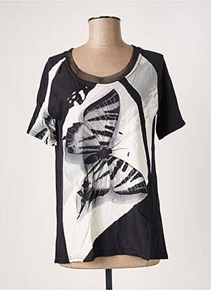 Tricou elasticitate mâneci scurte negru FRANCK ANNA femeie