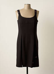 Rochie midi guler rotund bretele subțiri negru JEAN DELFIN femme