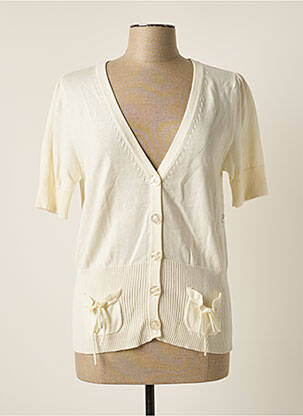 Vestă cu mâneci scurte bej PAUSE CAFE femeie