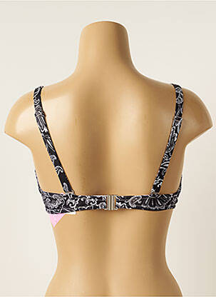 Sutien de costum de baie elasticitate sutien balconet cu decolteu înalt negru ANTIGEL femeie