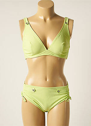 Costum de baie din două piese elasticitate top triunghiuri verde LISE CHARMEL femeie