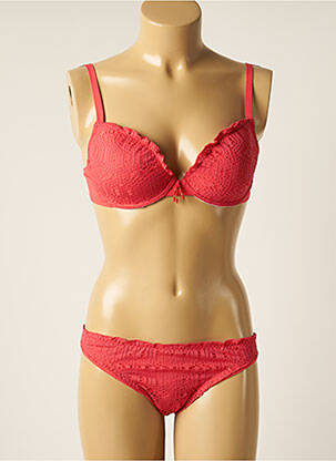 Costum de baie din două piese roșu ANTIGEL femeie