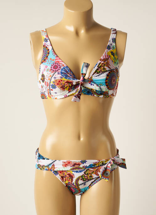 Costum de baie din două piese alb ANTIGEL femeie