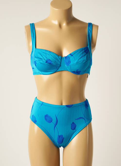 Costum de baie din două piese albastru TROPIC femeie