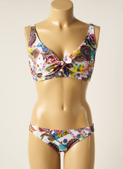 Costum de baie din două piese alb ANTIGEL femeie