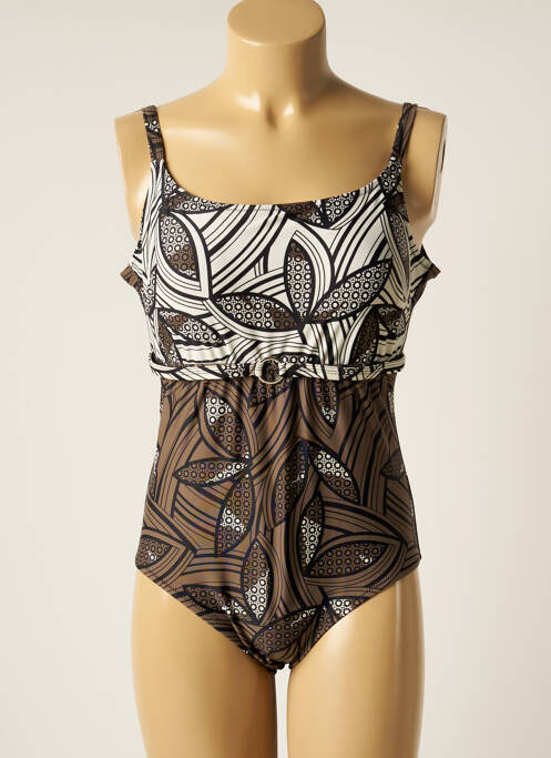 Costum de baie dintr-o singură piesă maro ROSE POMME femeie