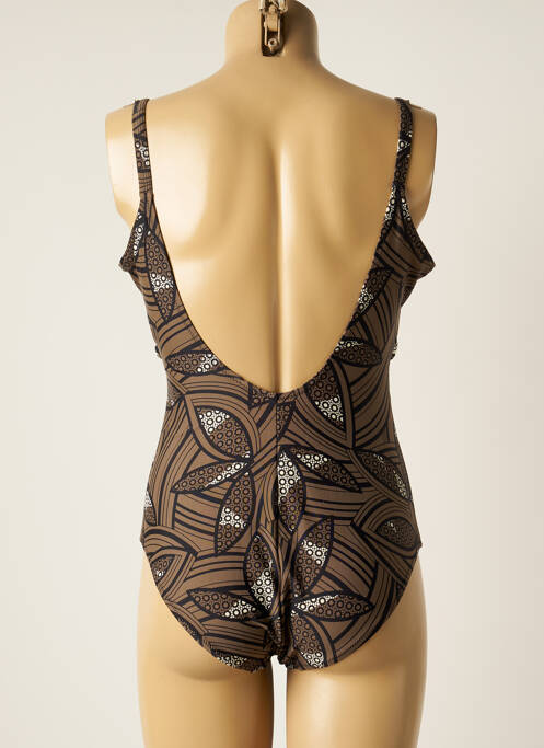 Costum de baie dintr-o singură piesă maro ROSE POMME femeie