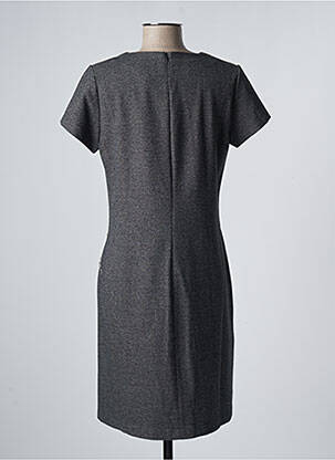 Rochie midi mâneci scurte mâneci scurte gri LS femeie