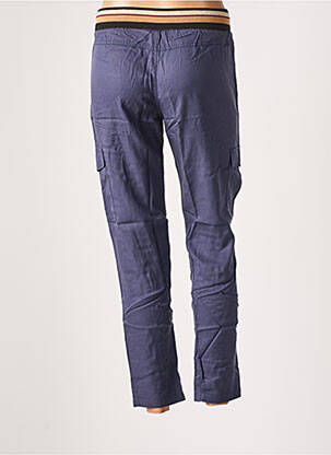 Pantalon cargo țesătură poplin mărime normală albastru BANANA MOON femeie