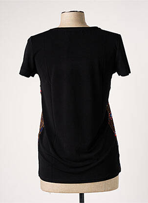 Tricou croială cambrată mâneci scurte negru BANANA MOON femeie