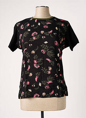 Tricou croială cambrată mâneci scurte negru BANANA MOON femeie