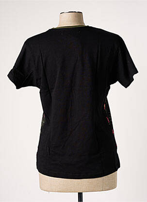 Tricou croială cambrată mâneci scurte negru BANANA MOON femeie
