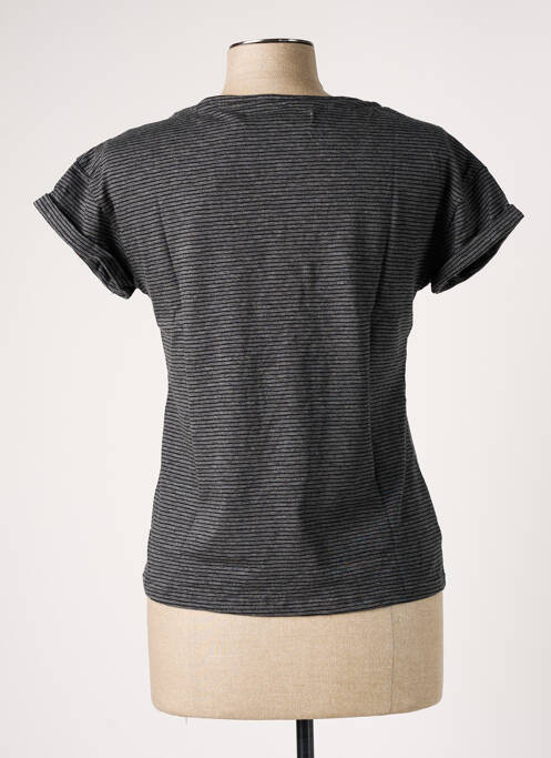 Tricou serigrafie mâneci scurte gri BANANA MOON femme