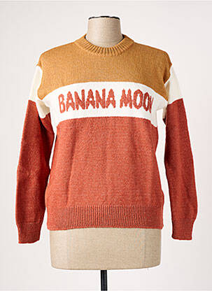 Pulover țesătură melanj mâneci lungi maro BANANA MOON femeie
