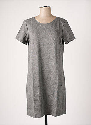 Rochie midi mâneci scurte mâneci scurte gri BANANA MOON femeie
