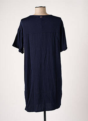 Rochie midi imprimeu fantezie mâneci scurte albastru BANANA MOON femeie