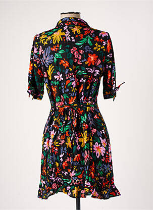 Rochie midi imprimeu fantezie mâneci scurte negru BANANA MOON femeie