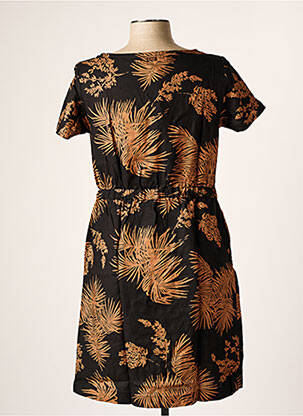 Rochie midi croială fluidă mâneci scurte negru BANANA MOON femeie