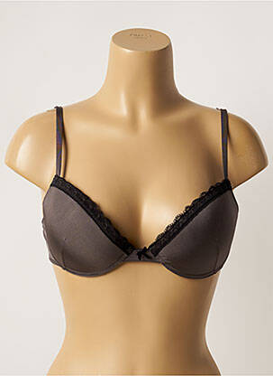 Sutien efect material satinat top sutien push-up gri BANANA MOON femeie