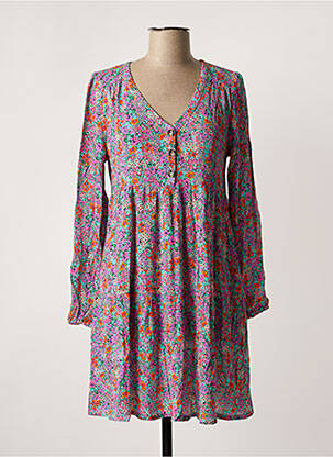Rochie scurtă croială fluidă mâneci lungi violet BANANA MOON femeie