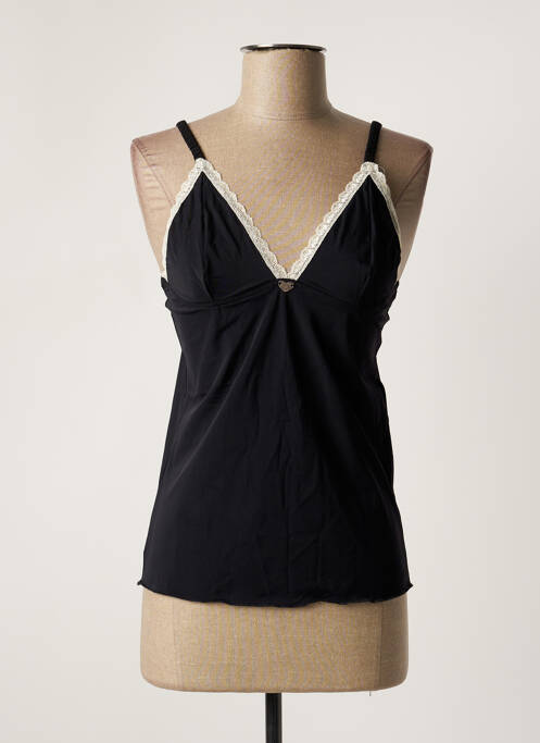 Top/caraco țesătură satinată negru BANANA MOON femme