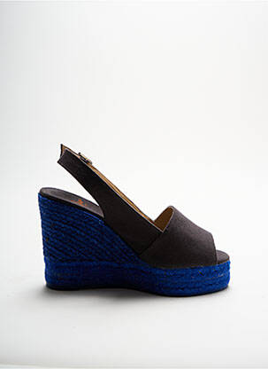 Espadrile țesătură pânză toc înalt de 10cm și mai mult albastru CASTANER femeie