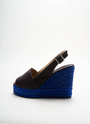 Espadrile țesătură pânză toc înalt de 10cm și mai mult albastru CASTANER femeie