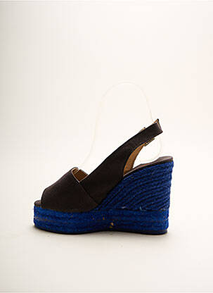 Espadrile țesătură pânză toc înalt de 10cm și mai mult albastru CASTANER femeie