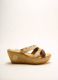 Espadrile nubuc toc de 4 la 6 cm maro LORMY femeie