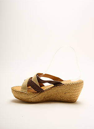 Espadrile nubuc toc de 4 la 6 cm maro LORMY femeie