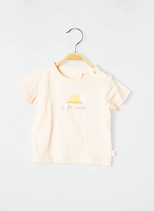 Tricou croială dreaptă mâneci scurte roz NOPPIES fată