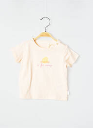 Tricou croială dreaptă mâneci scurte roz NOPPIES fille