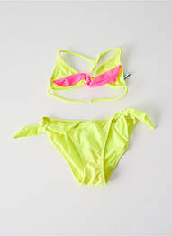 Costum de baie din două piese efect material satinat galben PRINCESSE ILOU fille