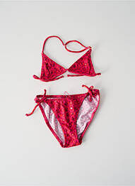 Costum de baie din două piese efect material satinat roz PRINCESSE ILOU fille