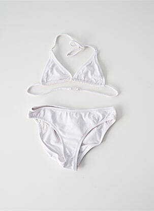 Costum de baie din două piese elasticitate alb PRINCESSE ILOU fată