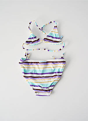 Costum de baie din două piese imprimeu dungi albastru PRINCESSE ILOU fată