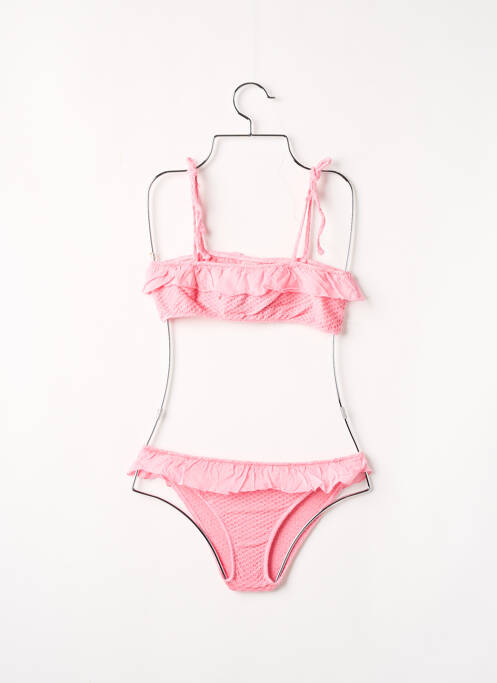 Costum de baie din două piese roz BUHO fată