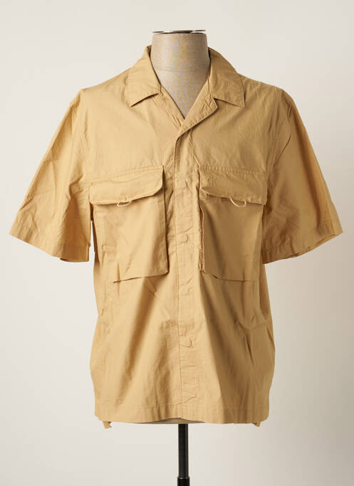 Cămașă cu mâneci scurte bej CALVIN KLEIN bărbat