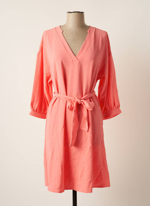 Rochie midi roz VERO MODA femeie