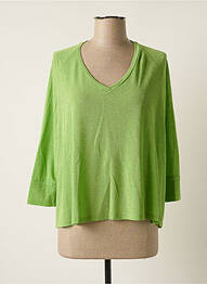 Top elasticitate mâneci lungi verde PAKO LITTO femme