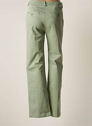 Pantalon chino închidere cu fermoar sub clapetă cu cârlig talie înaltă verde REIKO femeie